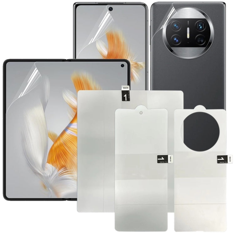 Full Screen Protector Pellicola idrogel antideflagrante per schermo grande + anteriore + posteriore, For Tecno Phantom V Fold Big + Front + Back Screen, For Huawei Mate X5 / X3 Big + Front + Back
