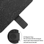 Custodia portafoglio in pelle flip con mandala per Galaxy A24 e R