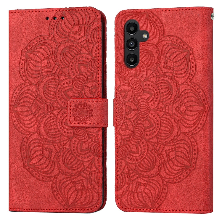 Custodia portafoglio in pelle flip con mandala per Galaxy A24 e R