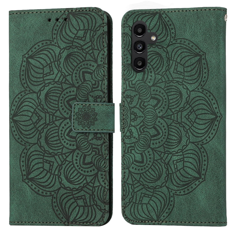 Custodia portafoglio in pelle flip con mandala per Galaxy A24 e R