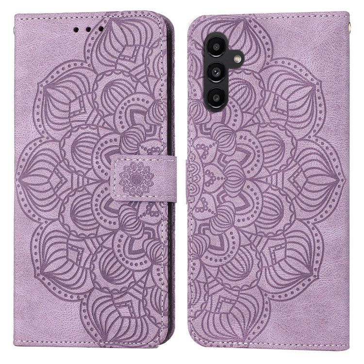 Custodia portafoglio in pelle flip con mandala per Galaxy A24 e R