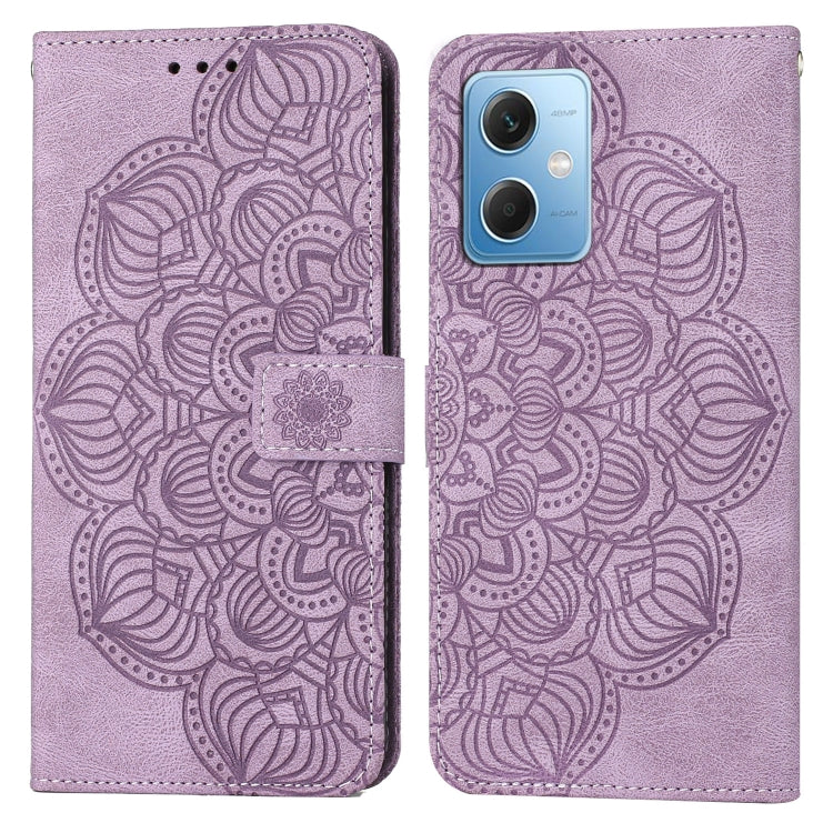 Custodia portafoglio in pelle flip con mandala per Galaxy A24 e R