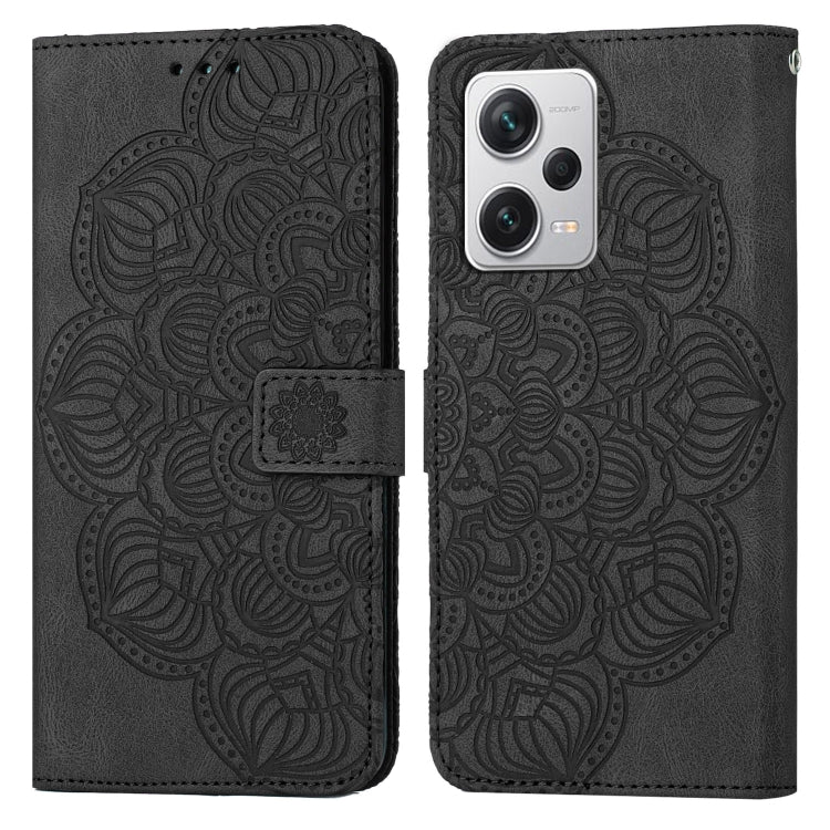 Custodia portafoglio in pelle flip con mandala per Galaxy A24 e R