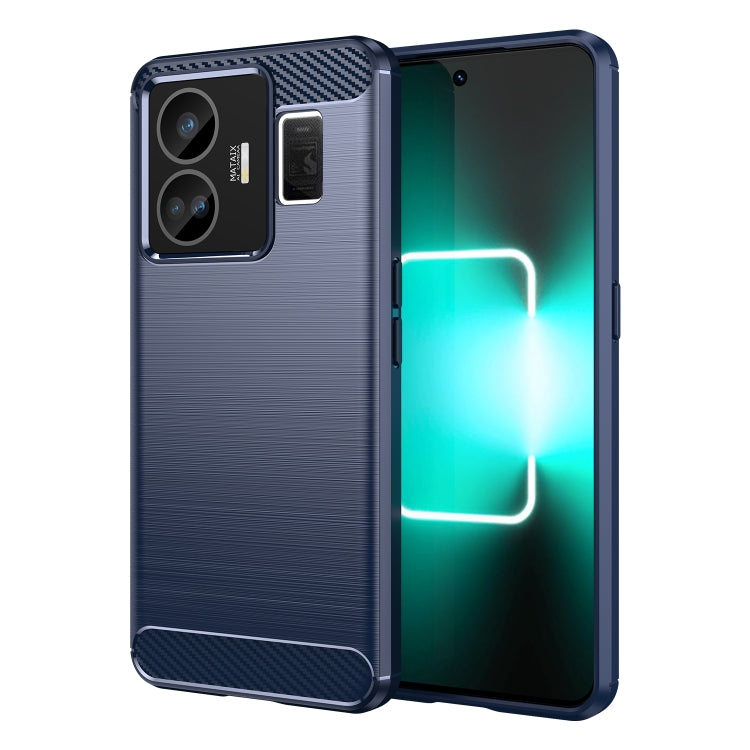 Custodia per telefono TPU in fibra di carbonio con trama spazzolata, For Realme GT3, For Realme GT Neo 5, For Huawei P60