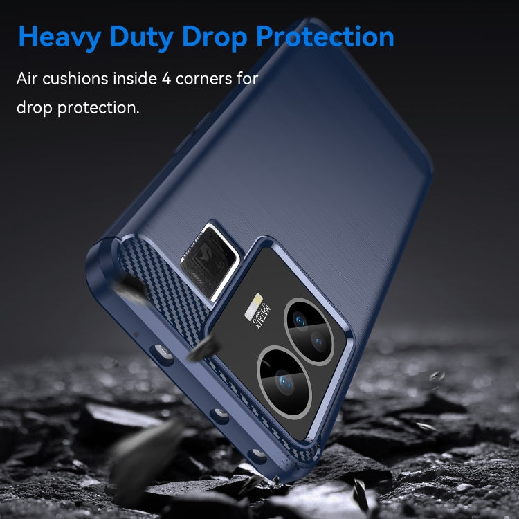 Custodia per telefono TPU in fibra di carbonio con trama spazzolata, For Realme GT3, For Realme GT Neo 5, For Huawei P60