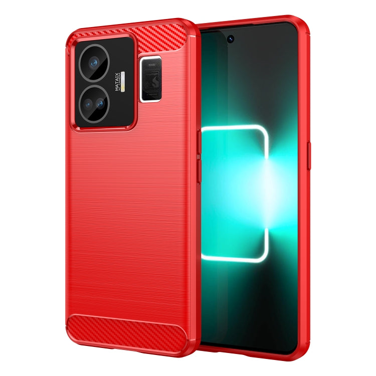 Custodia per telefono TPU in fibra di carbonio con trama spazzolata, For Realme GT3, For Realme GT Neo 5, For Huawei P60