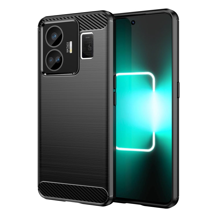 Custodia per telefono TPU in fibra di carbonio con trama spazzolata, For Realme GT3, For Realme GT Neo 5, For Huawei P60