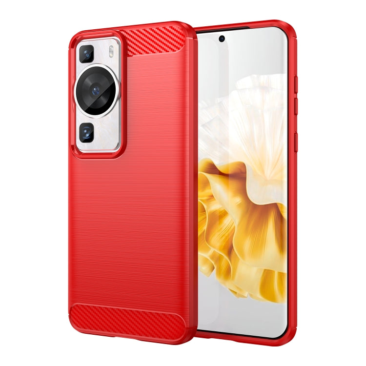 Custodia per telefono TPU in fibra di carbonio con trama spazzolata, For Realme GT3, For Realme GT Neo 5, For Huawei P60