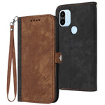 Custodia portafoglio in pelle con cinturino per Samsung Galaxy A0