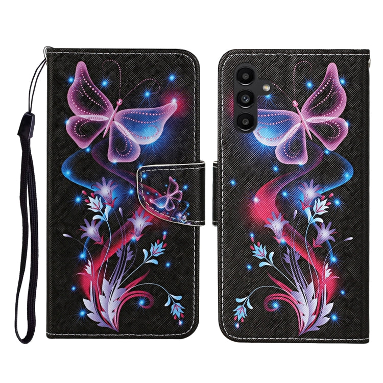 Custodia in pelle con motivo per Samsung Galaxy A24 4G