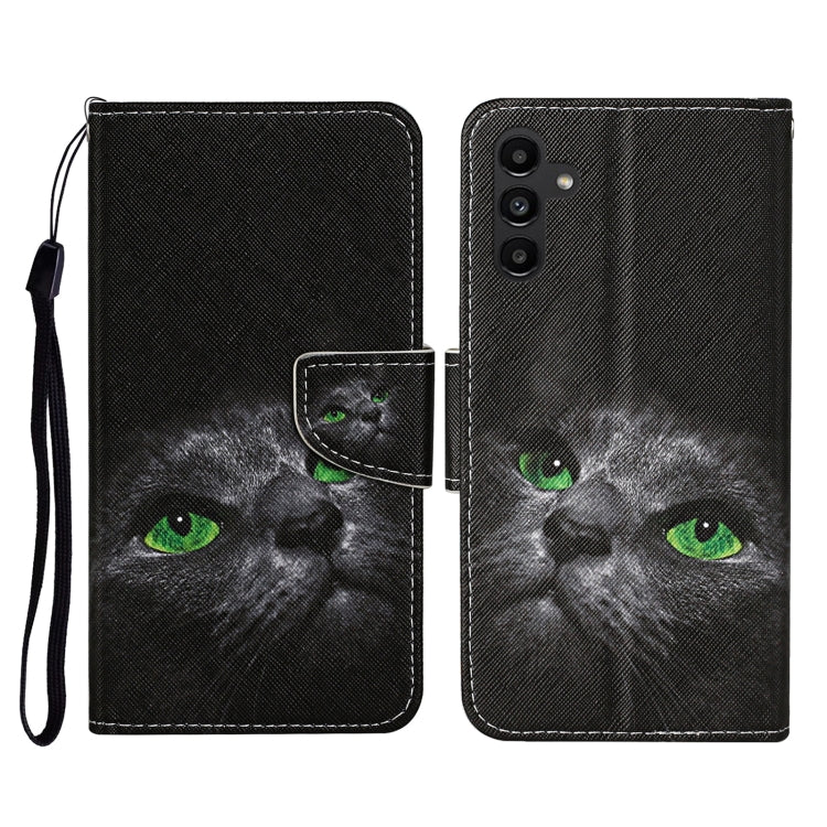 Custodia in pelle con motivo per Samsung Galaxy A24 4G