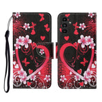 Custodia in pelle con motivo per Samsung Galaxy A24 4G