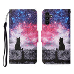 Custodia in pelle con motivo per Samsung Galaxy A24 4G