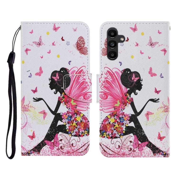 Custodia in pelle con motivo per Samsung Galaxy A24 4G