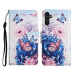 Custodia in pelle con motivo per Samsung Galaxy A24 4G
