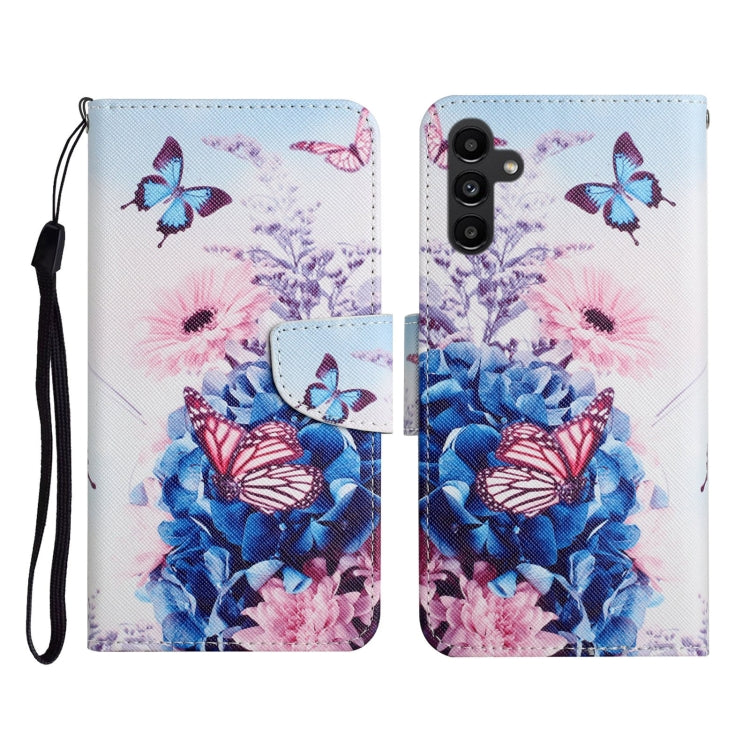 Custodia in pelle con motivo per Samsung Galaxy A24 4G