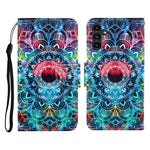 Custodia in pelle con motivo per Samsung Galaxy A24 4G
