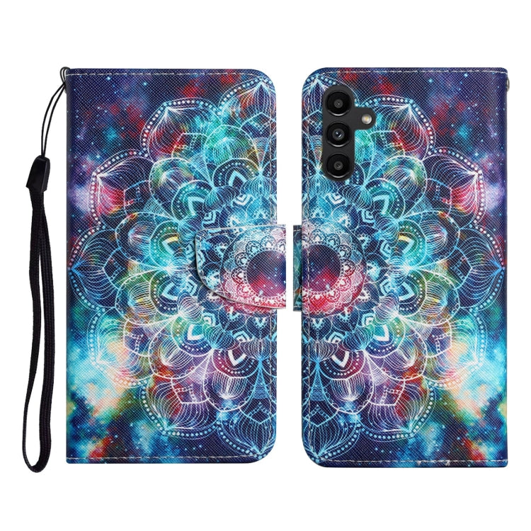Custodia in pelle con motivo per Samsung Galaxy A24 4G