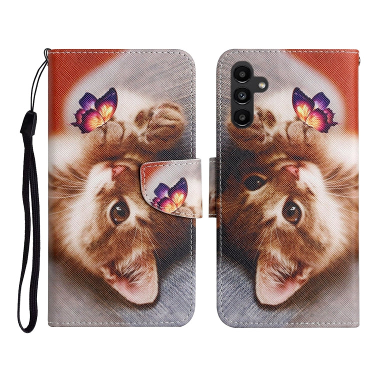 Custodia in pelle con motivo per Samsung Galaxy A24 4G