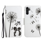Custodia in pelle con motivo per Samsung Galaxy A24 4G