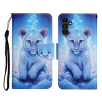 Custodia in pelle con motivo per Samsung Galaxy A24 4G