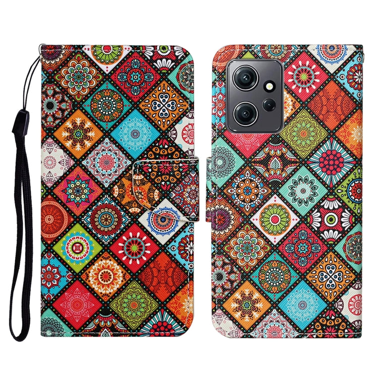 Custodia in pelle con motivo per Xiaomi Redmi Note 12 4G