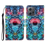 Custodia in pelle con motivo per Xiaomi Redmi Note 12 4G