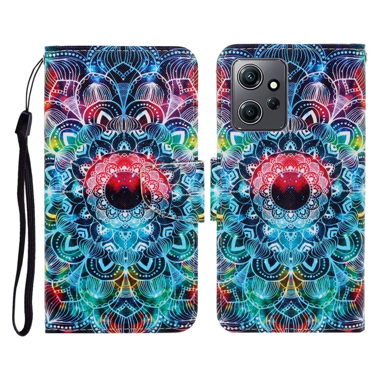 Custodia in pelle con motivo per Xiaomi Redmi Note 12 4G