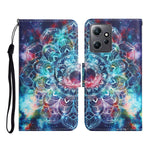 Custodia in pelle con motivo per Xiaomi Redmi Note 12 4G