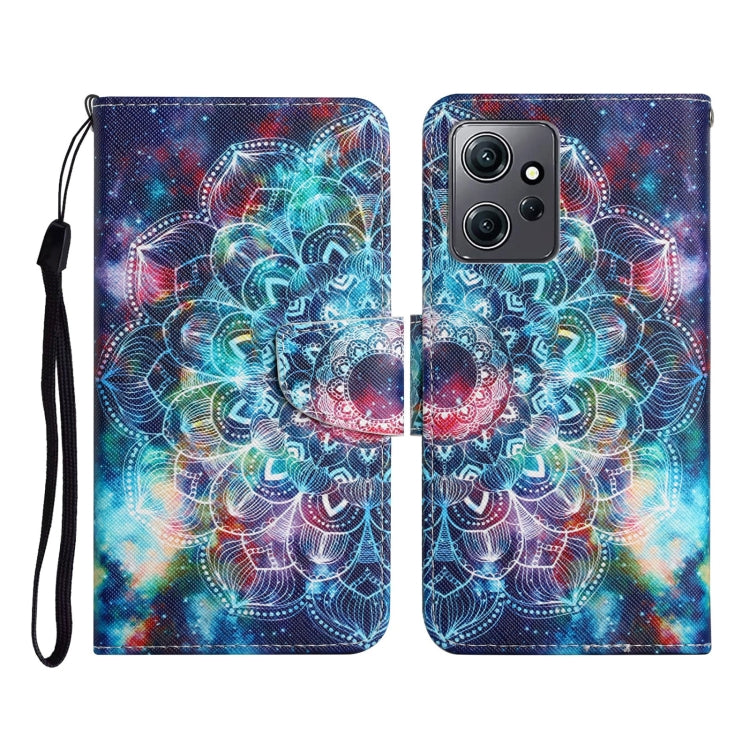 Custodia in pelle con motivo per Xiaomi Redmi Note 12 4G