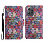 Custodia in pelle con motivo per Xiaomi Redmi Note 12 4G