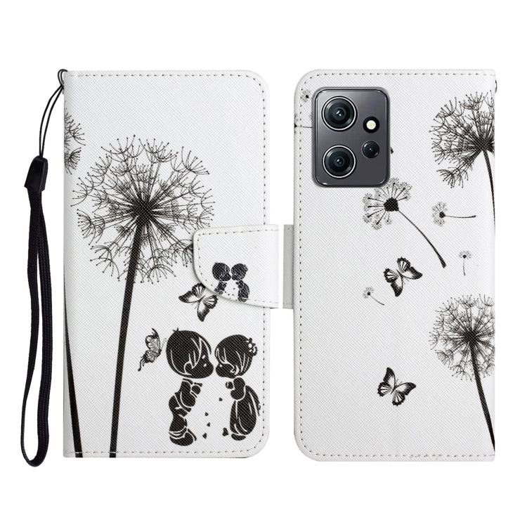 Custodia in pelle con motivo per Xiaomi Redmi Note 12 4G