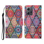 Custodia in pelle con motivo per Xiaomi Redmi Note 12 4G