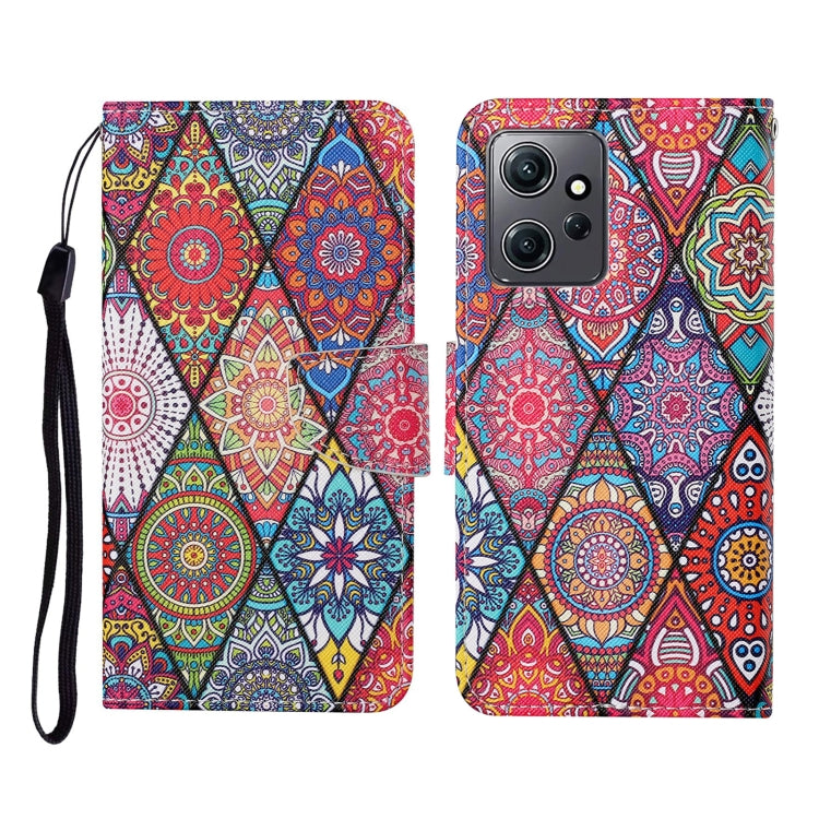 Custodia in pelle con motivo per Xiaomi Redmi Note 12 4G
