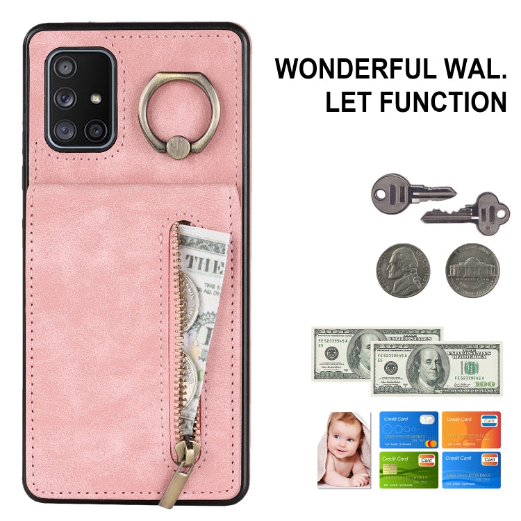 Custodia con anello e slot RFID per Samsung Galaxy A71 5G