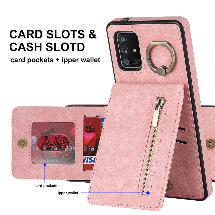 Custodia con anello e slot RFID per Samsung Galaxy A71 5G