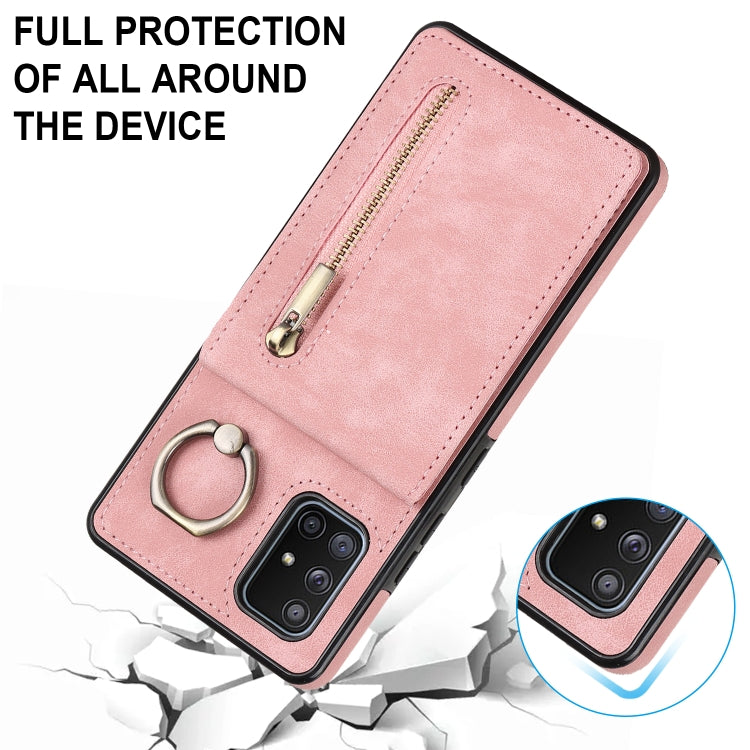Custodia con anello e slot RFID per Samsung Galaxy A71 5G
