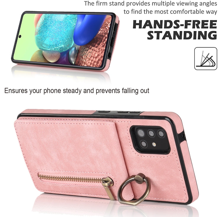 Custodia con anello e slot RFID per Samsung Galaxy A71 5G