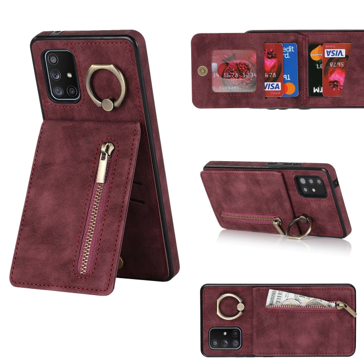 Custodia con anello e slot RFID per Samsung Galaxy A71 5G