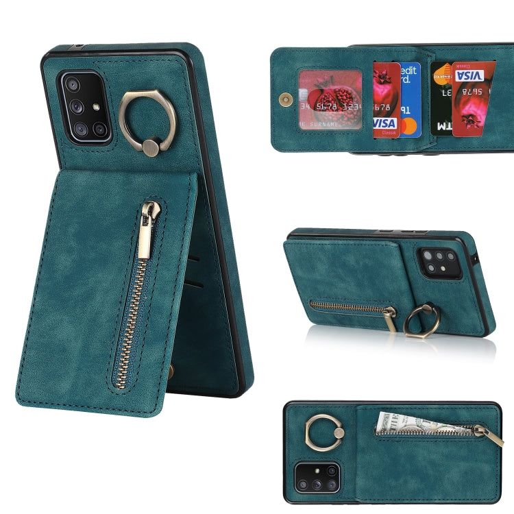 Custodia con anello e slot RFID per Samsung Galaxy A71 5G