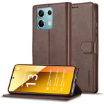 LC.IMEEKE Custodia per cellulare in pelle di vitello, For Xiaomi Poco X6 Pro, For Xiaomi Redmi Note 13 5G, For Xiaomi Redmi Note 13 Pro+, For Xiaomi Redmi Note 13 Pro 5G