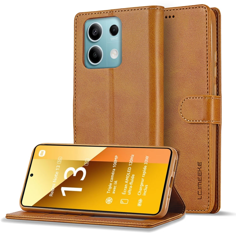 LC.IMEEKE Custodia per cellulare in pelle di vitello, For Xiaomi Poco X6 Pro, For Xiaomi Redmi Note 13 5G, For Xiaomi Redmi Note 13 Pro+, For Xiaomi Redmi Note 13 Pro 5G
