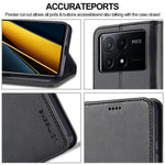 LC.IMEEKE Custodia per cellulare in pelle di vitello, For Xiaomi Poco X6 Pro, For Xiaomi Redmi Note 13 5G, For Xiaomi Redmi Note 13 Pro+, For Xiaomi Redmi Note 13 Pro 5G