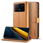 LC.IMEEKE Custodia per cellulare in pelle di vitello, For Xiaomi Poco X6 Pro, For Xiaomi Redmi Note 13 5G, For Xiaomi Redmi Note 13 Pro+, For Xiaomi Redmi Note 13 Pro 5G