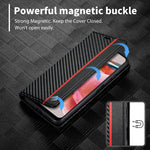 Custodia per telefono in pelle in fibra di carbonio LC.IMEEKE, For Xiaomi Redmi Note 12 4G Global