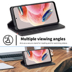 Custodia per telefono in pelle in fibra di carbonio LC.IMEEKE, For Xiaomi Redmi Note 12 4G Global