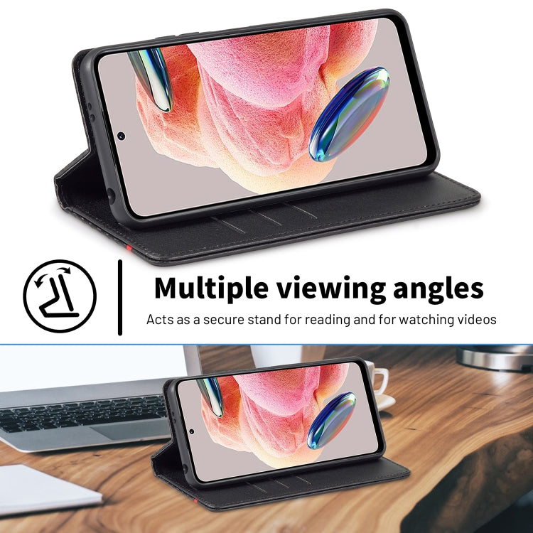Custodia per telefono in pelle in fibra di carbonio LC.IMEEKE, For Xiaomi Redmi Note 12 4G Global