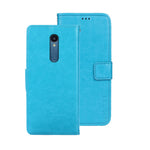 idewei Custodia per telefono in pelle con texture Crazy Horse con supporto, For Sharp Rouvo V, For Ulefone Note 14, For Xiaomi Poco C55/Redmi 12C/Redmi 11A