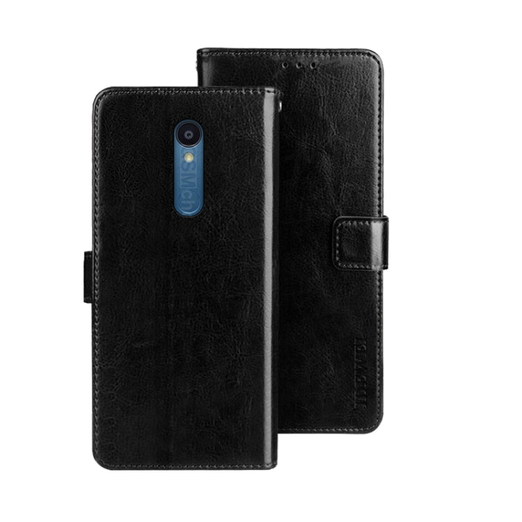 idewei Custodia per telefono in pelle con texture Crazy Horse con supporto, For Sharp Rouvo V, For Ulefone Note 14, For Xiaomi Poco C55/Redmi 12C/Redmi 11A