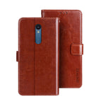 idewei Custodia per telefono in pelle con texture Crazy Horse con supporto, For Sharp Rouvo V, For Ulefone Note 14, For Xiaomi Poco C55/Redmi 12C/Redmi 11A